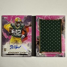 2024 Topps Inception Genesis Book MarShawn Lloyd ROOKIE Patch Auto 1/25 T1