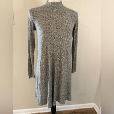 Love Fire gray midi sweater dress long sleeves SZ SM