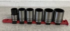 6 Piece  1/2 in Universal socket set 9/16 5/8 11/16 13/16 7/8 Industrial grade