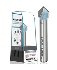 KEENTECH Woodworking Router 90° V Type Slot Cutter Bit 1/4”x3/8”x3/8”