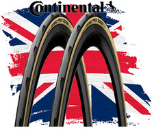 2 x Continental GP5000 Clincher Folding Road Tyres In Black/Cream 700 x 28c