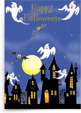 Designer Greetings Special Thoughts Halloween Greeting Cards, 6 Pack, Orange 