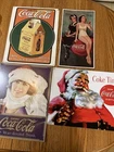 Lot of 4 Coca Cola Vintage Antique Metal Tin Decorative Advertisement Signs