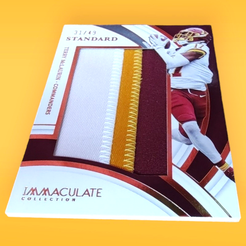 2022 Panini Immaculate Terry McLaurin Commanders 3 Color Patch #/49 No. ISJ-TMC - Picture 2 of 8