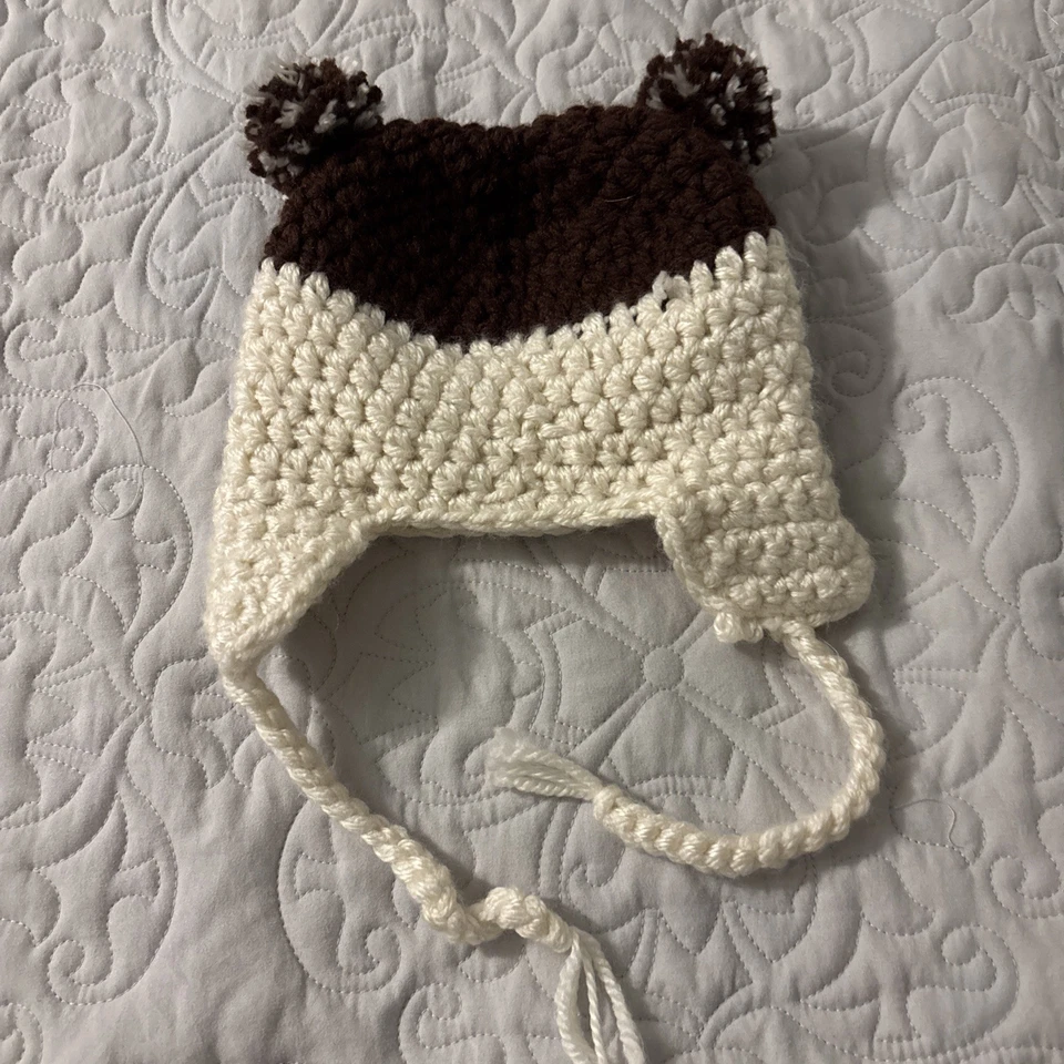 Adorable Hand Knitted Owl Hat Beanie Child’s Hat Handmade Crochet Hat Winter - Image 4 of 4