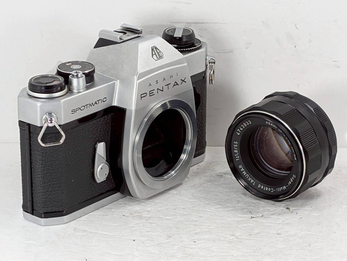 Exc+4] Pentax Spotmatic SP II SLR Film Camera + SMC TAKUMAR 55mm f