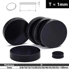 10x Round Solid EPDM Rubber Disc Discs Pads | Diameter:8mm-100mm | Thickness 1mm
