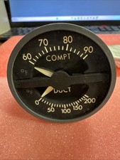 DC-10 Weston Compt & Supply Duct Indicator Instrument Gauge p/n: 520416    yb3/4