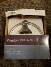 MOEN Preston Towel Ring in Chrome DN8486CH NEW BOX WEAR