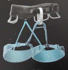 Black Diamond Momentum Harness Women's Large Rock Climbing Blue Aqua Verde