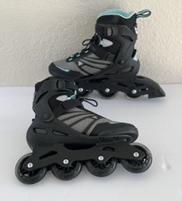 Rollerblade Size 9 Zetrablade Womens Black/Blue Inline Skates Adult Fitness