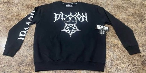 Dixxon Flannel Co Pentagram Crewneck Sweatshirt Men’s L Black Grunge Casual NWT - Picture 7 of 8