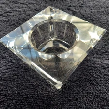 Oleg Cassini  Crystal Tealight/votive Candle Holder, Signed Bauhus 125441.  NIB