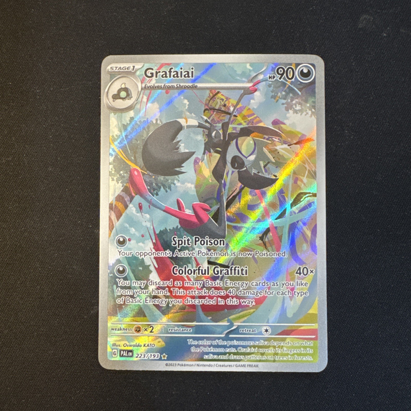 Pokemon TCG Grafaiai 223/193 Sv02: Paldea Evolved Holo Illustration Rare NM