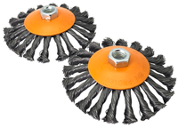 2X KegelbüRste DrahtbüRste RundbüRste 125Mm M14 Hero Gezopft FüR Winkelschleifer