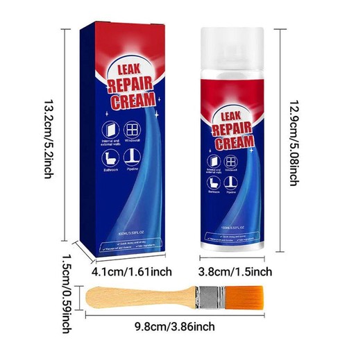 Leak Repair Waterproof Sealant Cream with Brush 100ml UK H3X6 - Picture 8 of 9