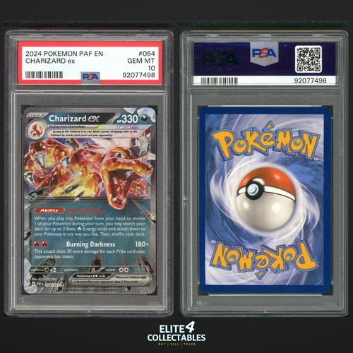 Charizard  EX 054/091  - PSA 10 (Paldean Fates)