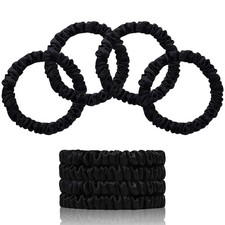 SEMRUE 100 Mulberry Silk Hair Ties 4PCS, Silk Scrunchies for Women