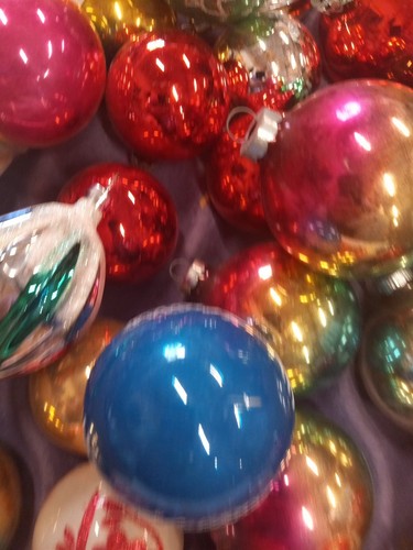 Lot 35 Antique Vintage Mercury Glass christmas Ornaments Stripes Mica Indent Old - Picture 10 of 21