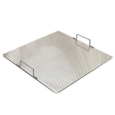 Stainless Steel Fryer Screen with Handles Solid Screen 1, 13.5" x 13.5" x ...