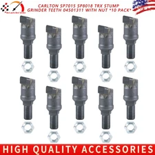 CARLTON SP7015 SP8018 TRX STUMP GRINDER TEETH 04501311 WITH NUT *10 PACK*