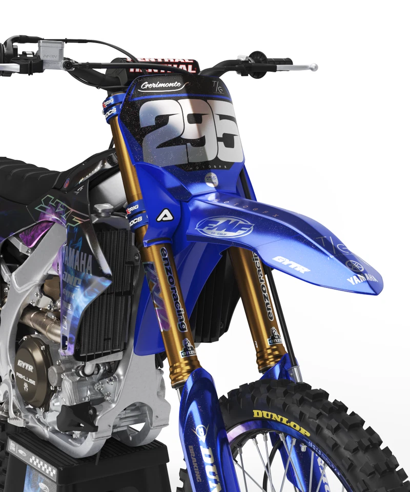 YAMAHA YZ250F (24-25) YZ450F (23-25) Kit Gráfico Calcomanías (Cromo, Brillo Plateado) Foto 4 de 4