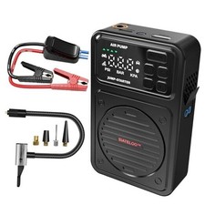 3000A Car Jump Starter with Air Compressor, Tire Inflator, 20000mAh Black