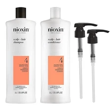 NIOXIN System 4 Shampoo & Conditioner Sealed 33.8 oz Duo + Pumps / New 2025
