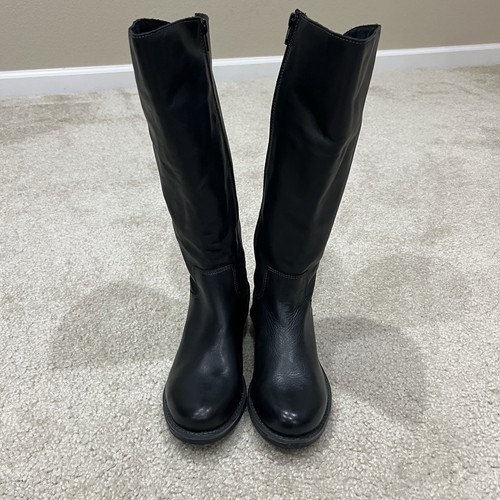 Eric Michael Women’s Tall Knee High Black Leather Boots US 8.5-9 EU 39 Portugal - Picture 16 of 24