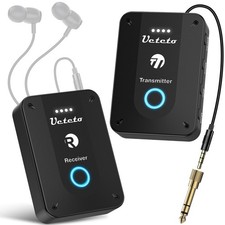 Ueteto Wireless in Ear Monitor System 2.4G Stereo IEM System with Transmitter...