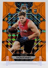 2023 Panini Mosaic- Rookie Tucker Kraft #368 Orange Fluorescent Mosaic Prizm /25