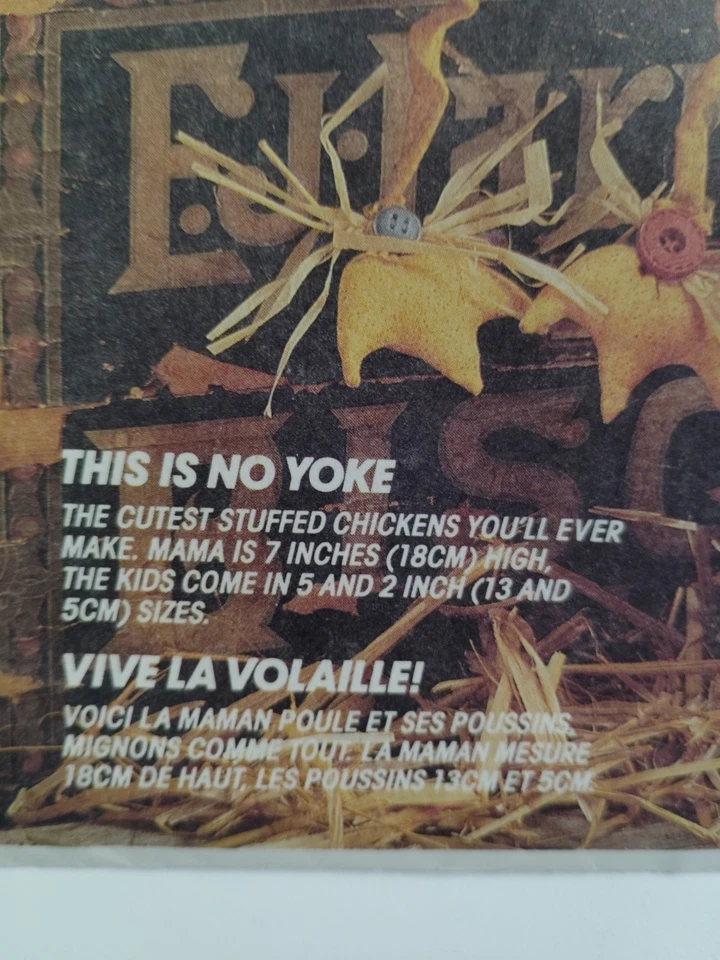 Chicken Plush Doll McCalls 7054 Craft Sewing Pattern This is Know Yolk Animal - Image 4 of 4