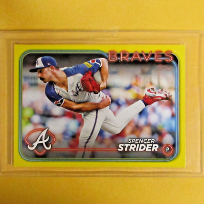SPENCER STRIDER  2024  Topps  YELLOW PARALLEL #11  Atlanta Braves