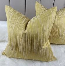 Cherwell Sanderson Fabric Handmade Cushion Cover Luxury Ripple effect Citrine 
