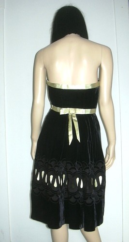 BETSEY JOHNSON ABENDKLEID FABELHAFT SAMTBESATZ Gr. 4 - Bild 3 von 5