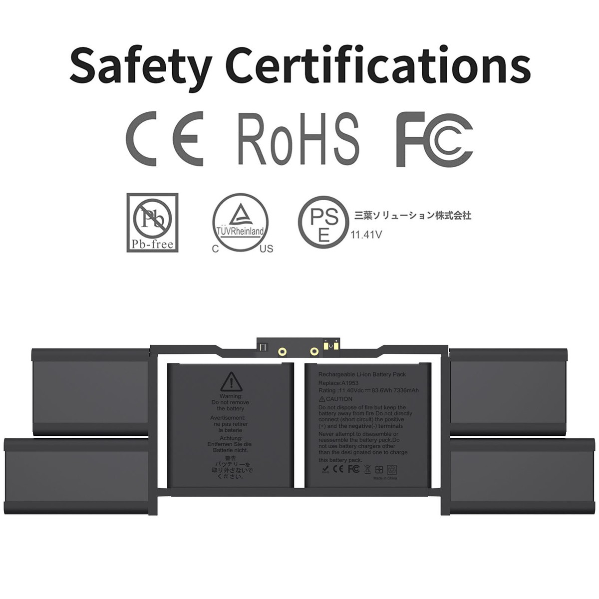A1953 A1990 Battery for MacBook Pro 15inch Mid 2018 2019 EMC 3215 3359