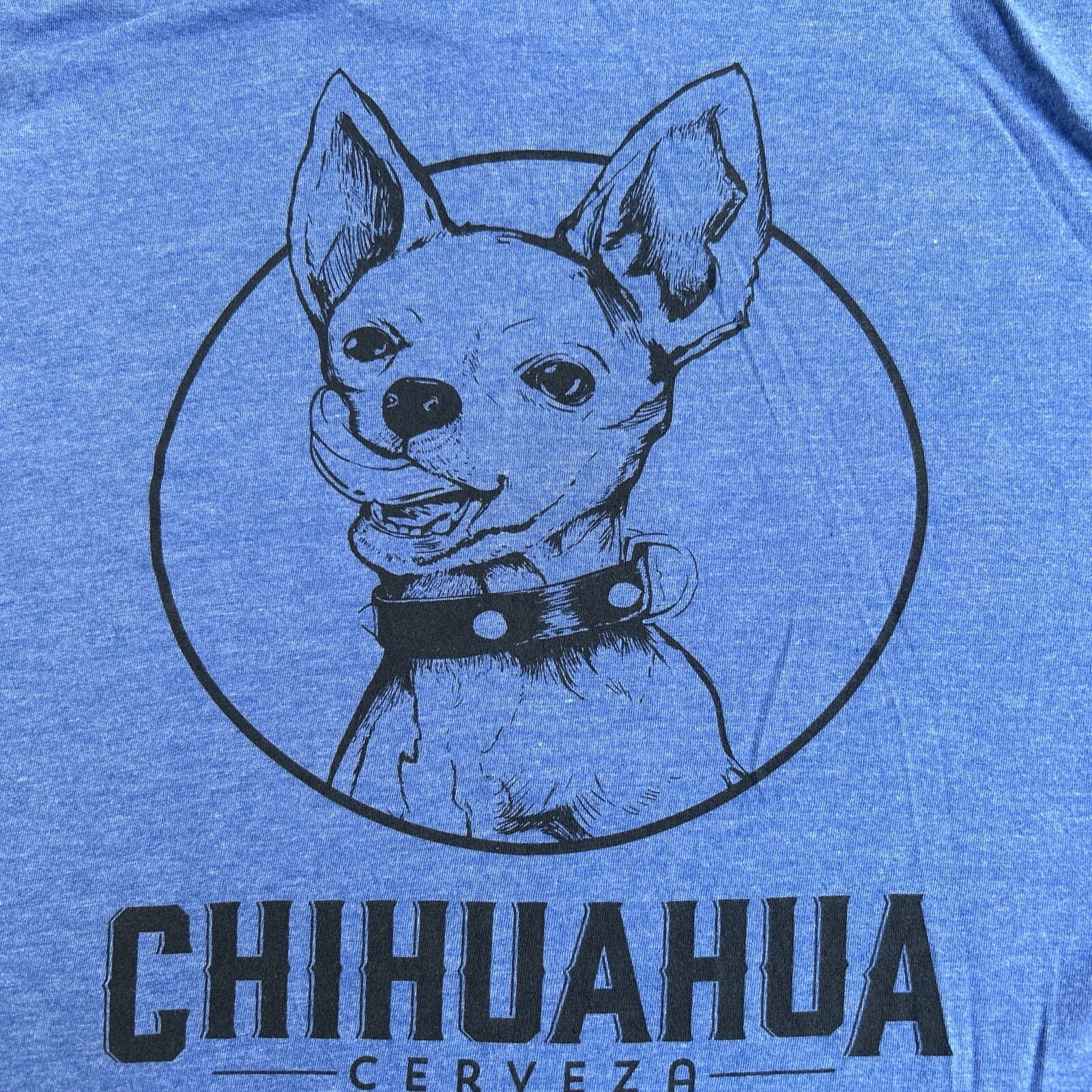 Chihuahua Cerveza T Shirt Mens L Brewery Beer Newport Beach  Short Sleeve Blue