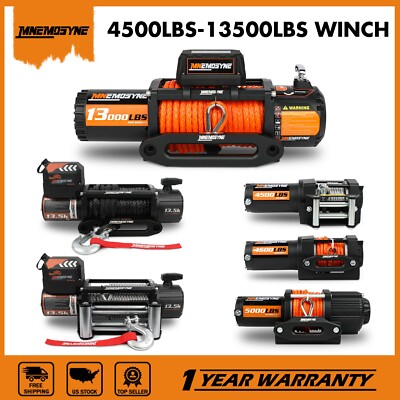 MNEMOSYNE Electric Winch 12V 4500LB 5000LB 13000LB 13500LB Truck ATV Winch 4WD