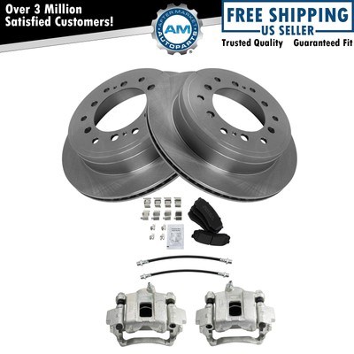 Rear Brake Pad & Rotor Kit Semi-Metallic For 14-18 4Runner 14-20 GX460