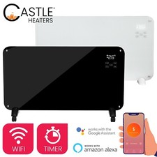 Castle Electric Designer Glass Panel Heater Smart WiFi Alexa - Remote and Timer