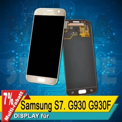 Display Für Samsung S7 G930 G930F Komplettes Bildschirm Lcd Touch TFT Gold