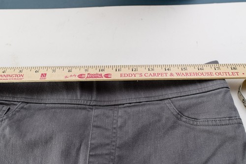 Lauren Ralph Lauren womens pull on elastic waist gray pants Sz 12 34x28.5 office - Picture 6 of 8