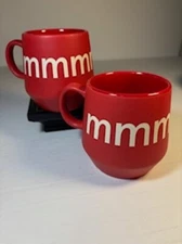 Chik-Fil-A Coffee Mmmmmerry Mugs, Red, Set of 2, Authentic Original, 2022