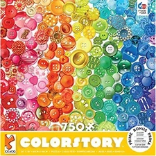 Ceaco - Colorstory - Rainbow Buttons - 750 Piece Jigsaw Puzzle