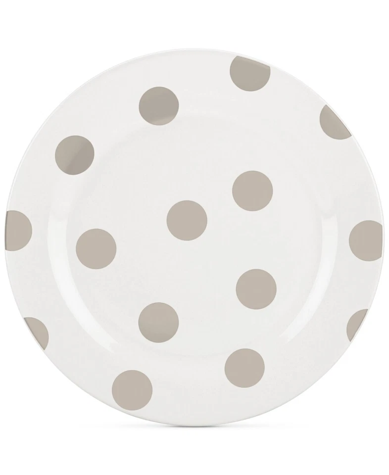 kate spade new york 263238 Deco Dot Set of 4 Beige Salad Plate - Image 2 of 2