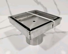 Signature Hardware 4 Cohen Square Tile-In Shower Drain Brushed Stainless Steel