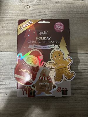Epielle Holiday Character Face Mask- 3 Pack NIP