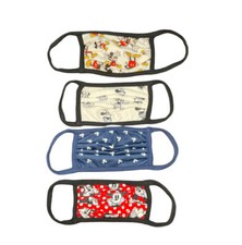 New Kids' Disney's Washable Cloth  Set Of 4  Mickey Theme Face Masks Size:Medium
