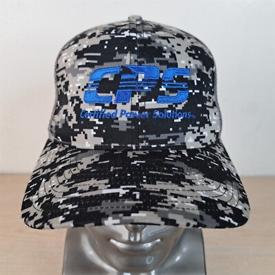 CERTIFIED POWER SOLUTIONS ADJUSTABLE SNAPBACK TRUCKER/MESH HAT/CAP, DIGITAL CAMO