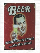 home kitchen wall restaurant pub Beer tin metal sign
